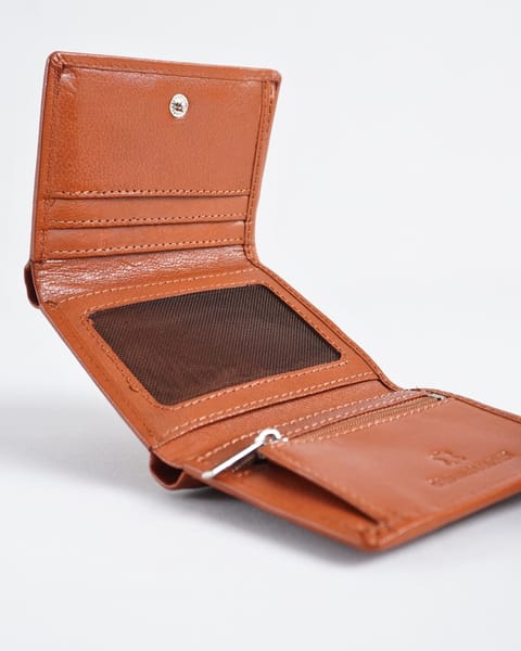 Dublin - Men’s Original Leather Trifold Wallet (Cognac) - Image 7