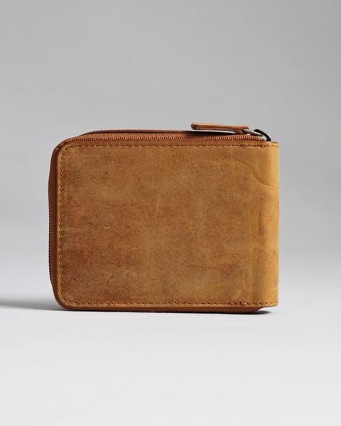 Tokyo Men’s Original Leather Wallet - (Rugged Series) - Tan - Image 3