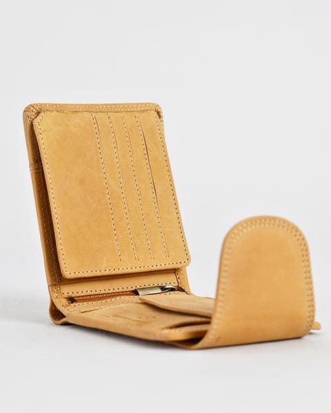 Derby - Men’s Original Leather Wallet (Rugged Series) - Tan - Image 3