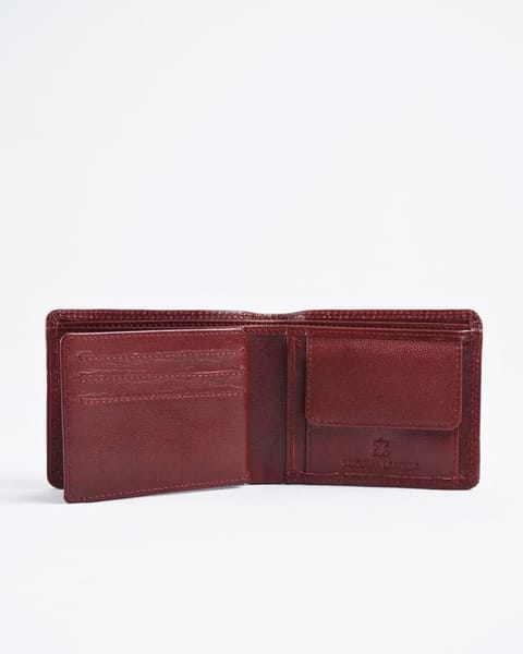 Hudson Men’s Original Leather Wallet (Brown & Cherry Blend) - Image 8