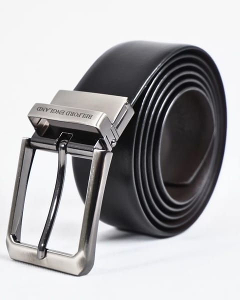 Mexico - Men's Original Leather Belt  Reversible (Classic Black & Brown) - 28-44 - Image 5