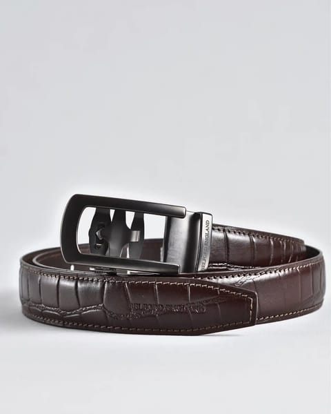 Oxford Men's Original Leather Belt  (Croco Brown) - 28-44 - Image 3