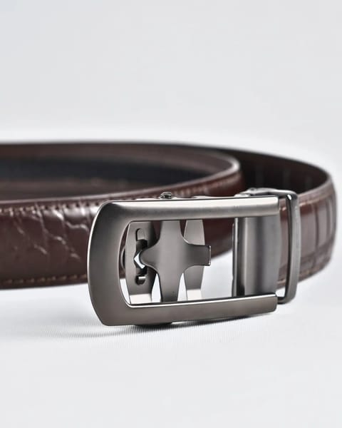 Oxford Men's Original Leather Belt  (Croco Brown) - 28-44 - Image 6