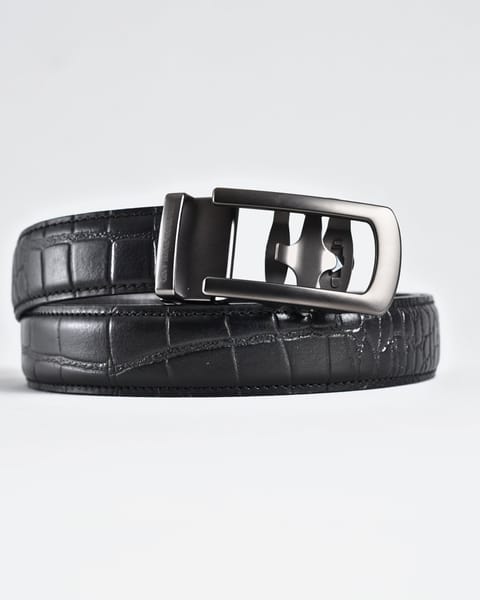 Oxford Men's Original Leather Belt  (Croco Black) - 28-44 - Image 7