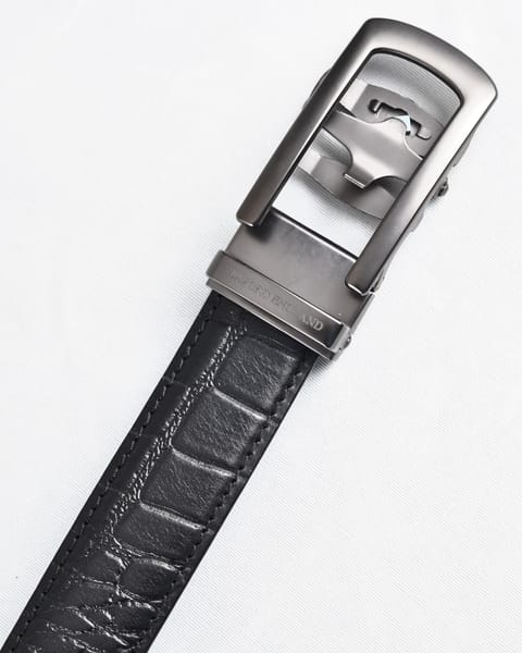 Oxford Men's Original Leather Belt  (Croco Black) - 28-44 - Image 9