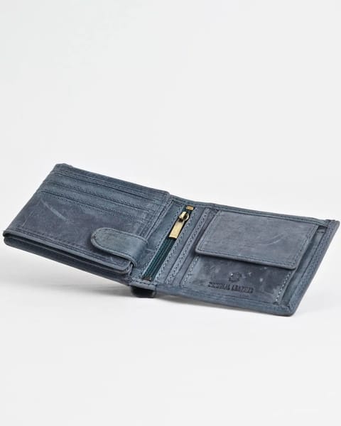Cambridge - Men’s Original Leather Wallet (Rugged Blue) - Image 3