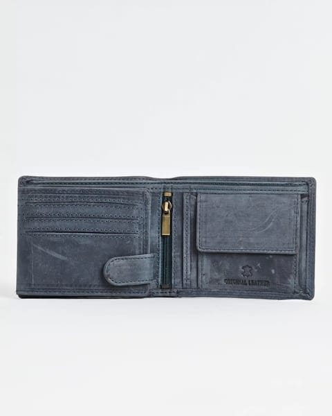 Cambridge - Men’s Original Leather Wallet (Rugged Blue) - Image 5