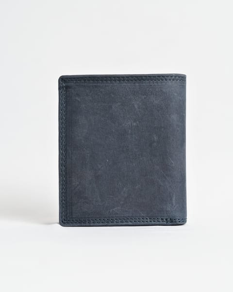 Hyde [Sleek Series] Men’s Original Leather Wallet (Rugged Blue) - Image 6
