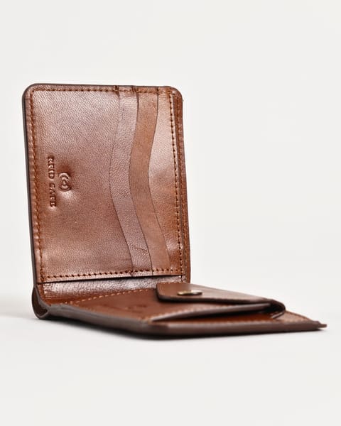 Broadway (Sleek Series) - Men’s Original Leather Wallet (Lux Brown) - Image 3