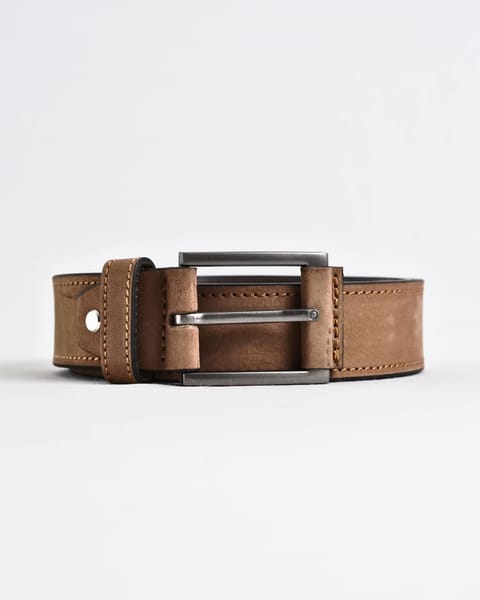 Sydney- Men's Original Leather Belt  (Suede Tan) - 28-44 - Image 4
