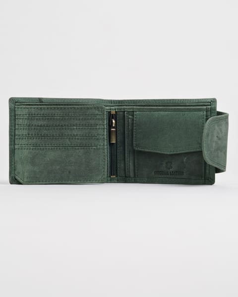 Derby - Men’s Original Leather Wallet (Rugged Green) - Image 6