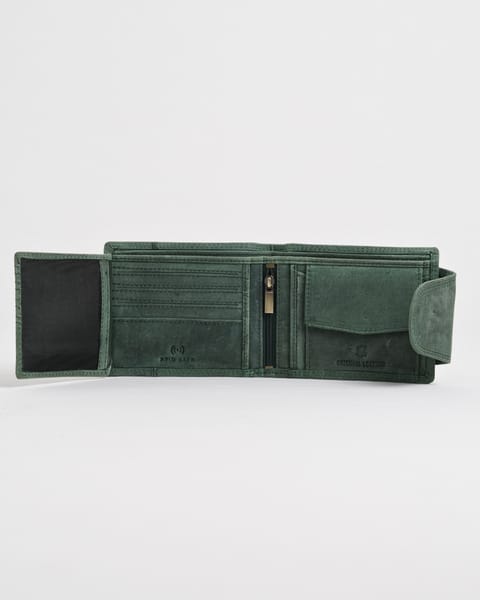 Derby - Men’s Original Leather Wallet (Rugged Green) - Image 8