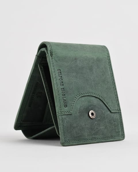 Derby - Men’s Original Leather Wallet (Rugged Green) - Image 9