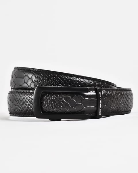 Oxford Men's Original Leather Belt  (Python Black)  28-44