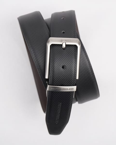 Lazio Men's Original Leather Belt  Reversible (Black & Brown) - 28-44 - Image 5