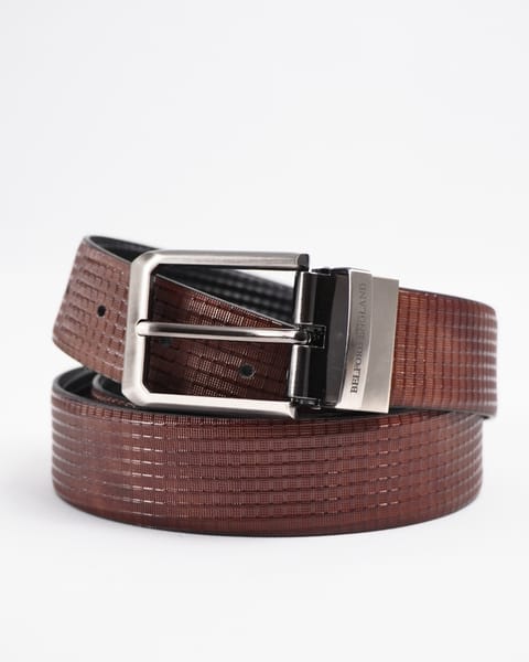 Torino Men's Original Leather Belt  Reversible (Black & Brown) - 28-44 - Image 6