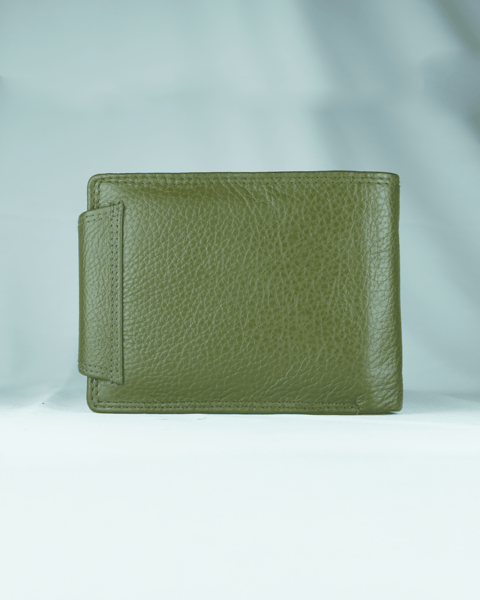 Commando Men’s ORIGINAL LEATHER Wallet | RFID PROTECTED (Military Green) - Image 2
