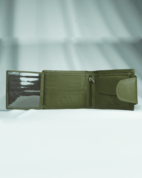 Commando Men’s ORIGINAL LEATHER Wallet | RFID PROTECTED (Military Green) - Image 4