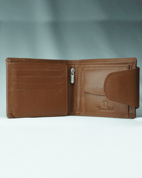Manchester Men’s ORIGINAL LEATHER Wallet  RFID PROTECTED (brown) - Image 3