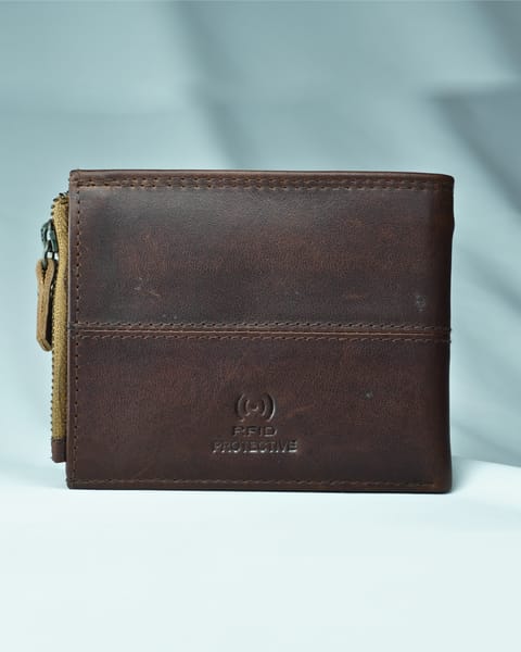 Columbus Men’s Original Leather Wallet Vintage Edition (Brown) - Image 5