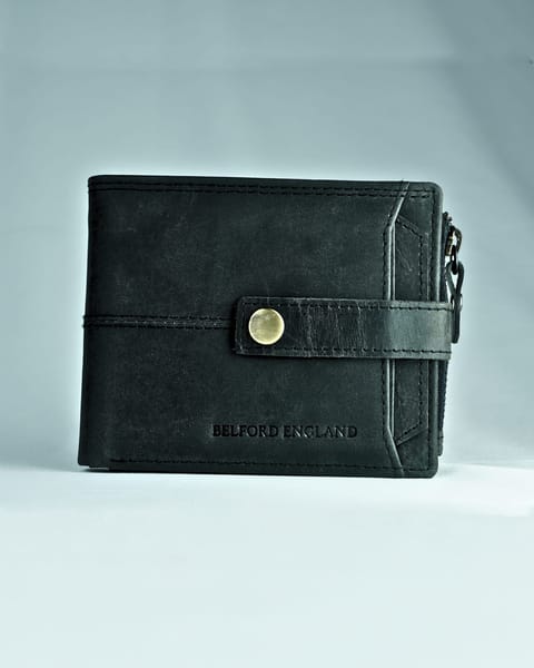 Ontario Men’s Original Leather Wallet (Vintage Black) - Image 2