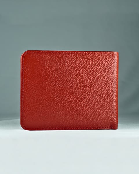 Redburry Men’s Original Leather Wallet (Red) - Image 6