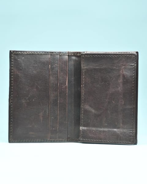 Shepered Men’s Original Leather Slim Wallet (Vintage Brown) - Image 2