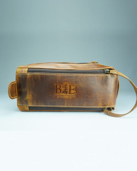 Bristol -  Original Leather Dopp Kit (Rustic Brown) - Image 2