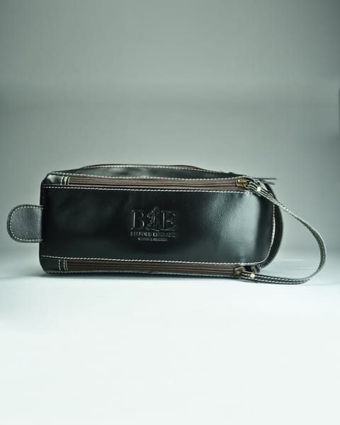 Mike - Original Leather Dopp Kit (Black) - Image 3