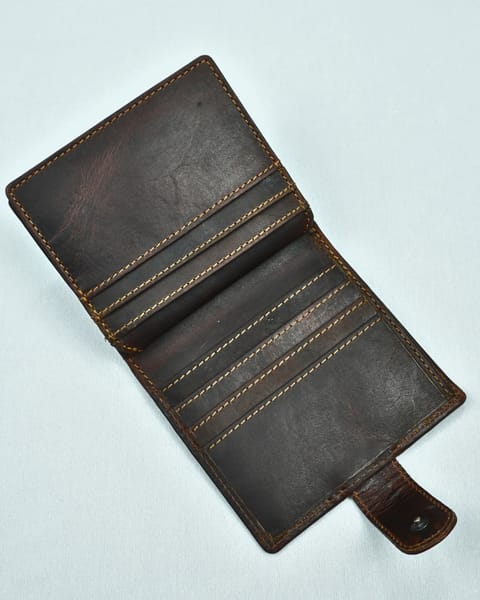 Braxton- Men’s Original Leather Wallet (Vintage Brown) - Image 3