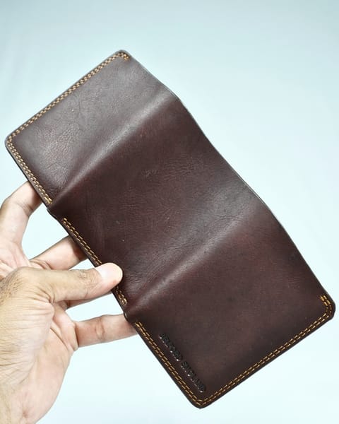 Enfield - Men’s Original Leather Tri-Fold Wallet (Vintage Brown) - Image 4
