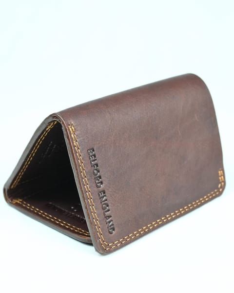 Enfield - Men’s Original Leather Tri-Fold Wallet (Vintage Brown) - Image 5