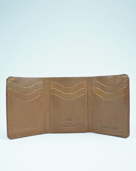Enfield - Men’s Original Leather Tri-Fold Wallet (Vintage Tan) - Image 6