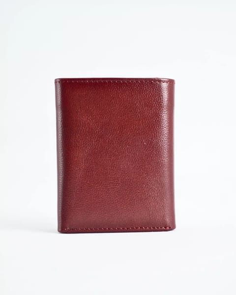 Dublin - Men’s Original Leather Trifold Wallet (Brown & Cherry Blend) - Image 6