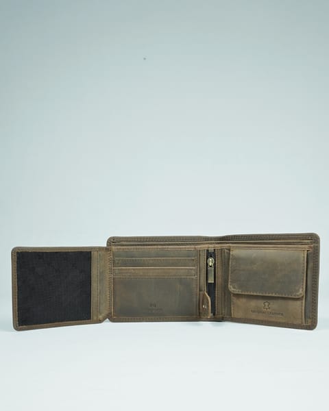 Cambridge Men’s Original Leather Wallet (Vintage Rustic Brown) - Image 3