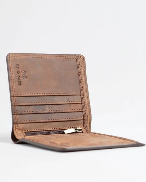 Aubrey - Men’s Original Leather Wallet (Rugged Brown) - Image 5