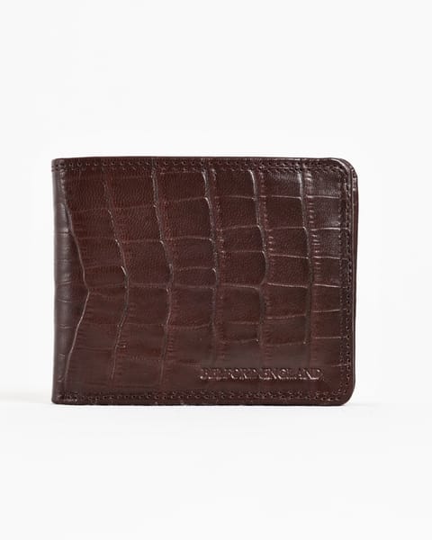 Cambridge Men’s Original Leather Wallet (Croco Cherry) - Image 4