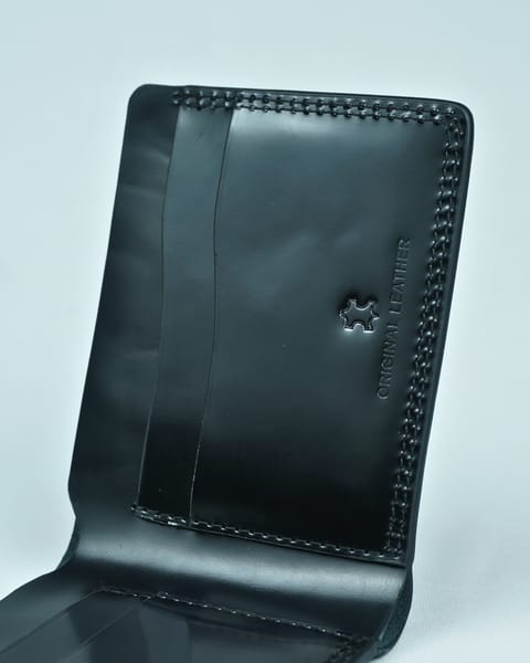 Berlin (Sleek Series) - Men’s Original Leather Wallet (Jet Black) - Image 7