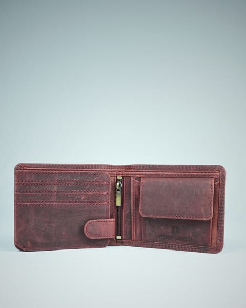 Cambridge Men’s Original Leather Wallet (Rugged Cherry) - Image 3