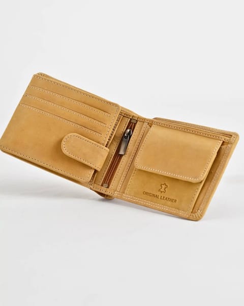 Cambridge Men’s Original Leather Wallet (Rugged Tan) - Image 2