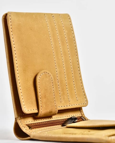 Cambridge Men’s Original Leather Wallet (Rugged Tan) - Image 5