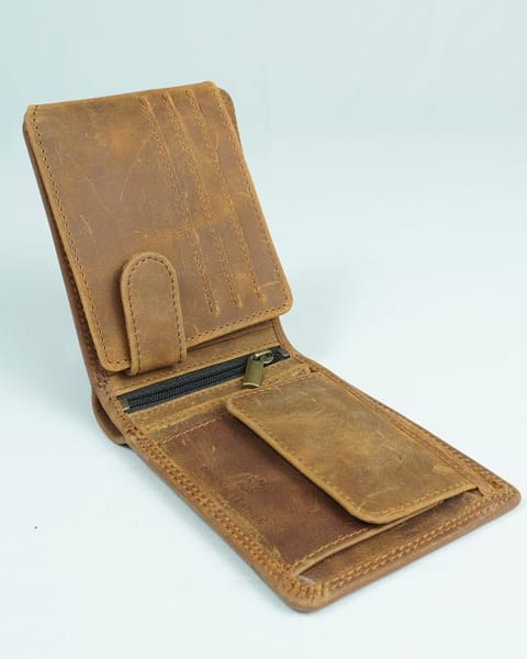 Cambridge - Men’s Original Leather Wallet (Vintage Chestnut) - Image 2