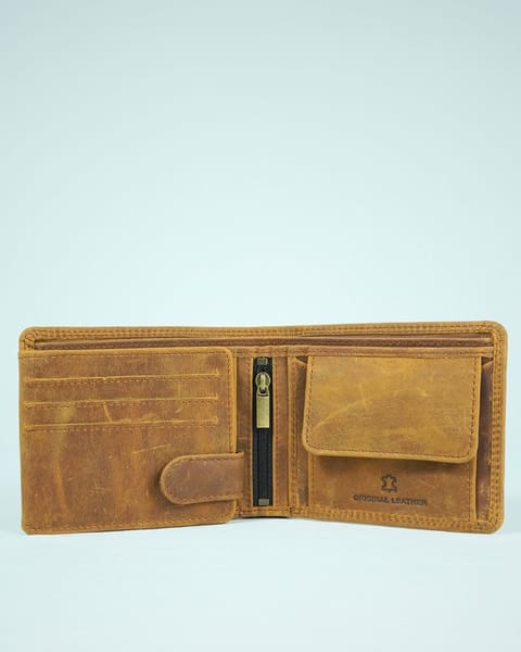 Cambridge - Men’s Original Leather Wallet (Vintage Rustic Tan) - Image 3