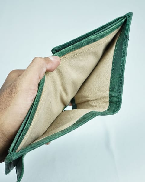 Derby - Men’s Original Leather Wallet (Rugged Green) - Image 6