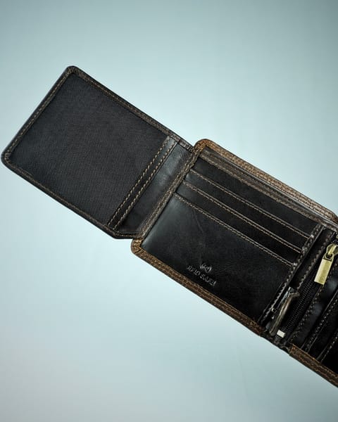 Cambridge Men’s Original Soft Leather Wallet (Premium Brown) - Dark - Image 4