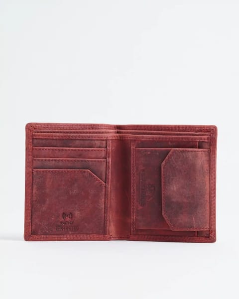 Hyde (Sleek Series) Men’s Original Leather Wallet (Rugged Cherry)