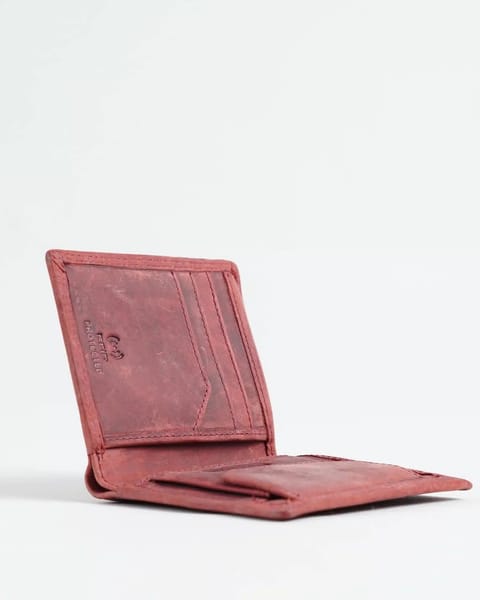 Hyde (Sleek Series) Men’s Original Leather Wallet (Rugged Cherry) - Image 2