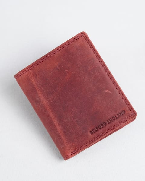 Hyde (Sleek Series) Men’s Original Leather Wallet (Rugged Cherry) - Image 4