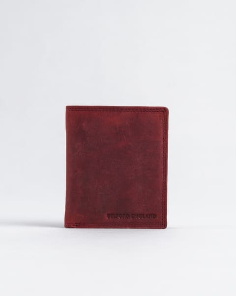 Hyde (Sleek Series) Men’s Original Leather Wallet (Rugged Cherry) - Image 5