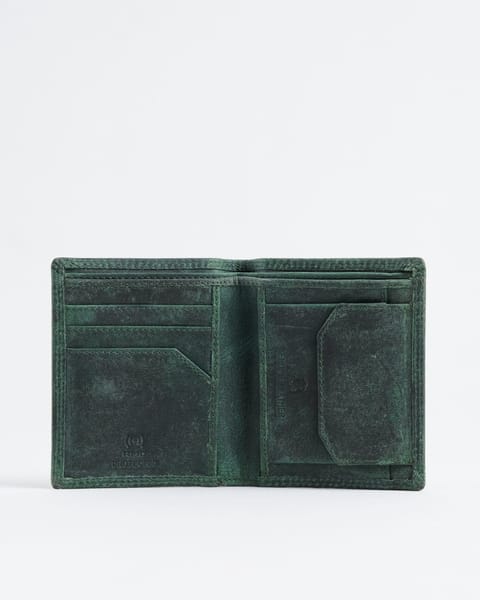 Hyde(Sleek Series) Men’s Original Leather Wallet (Rugged Green) - Image 6